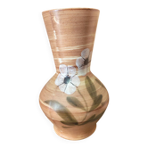 Vase vintage en céramique peint à la main St Clément 1960