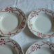 6 plates hollow earthenware vintage wolves mill