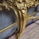 Large Venetian console + Louis XV baroque style mirror in gilded wood