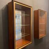 Pair of hanging display cases
