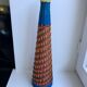 Bottle Scoubidou orange yellow and blue and yellow 70s