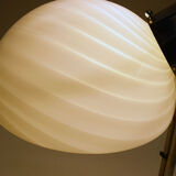 70's table lamp in glass and metal produced by Zonca