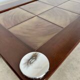 Old coffee table ceramic tile metal leg design from the 70s vintage