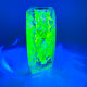 Mandruzzato Murano Sommerso Quadri-layer Outline UV Rare 70s Vase