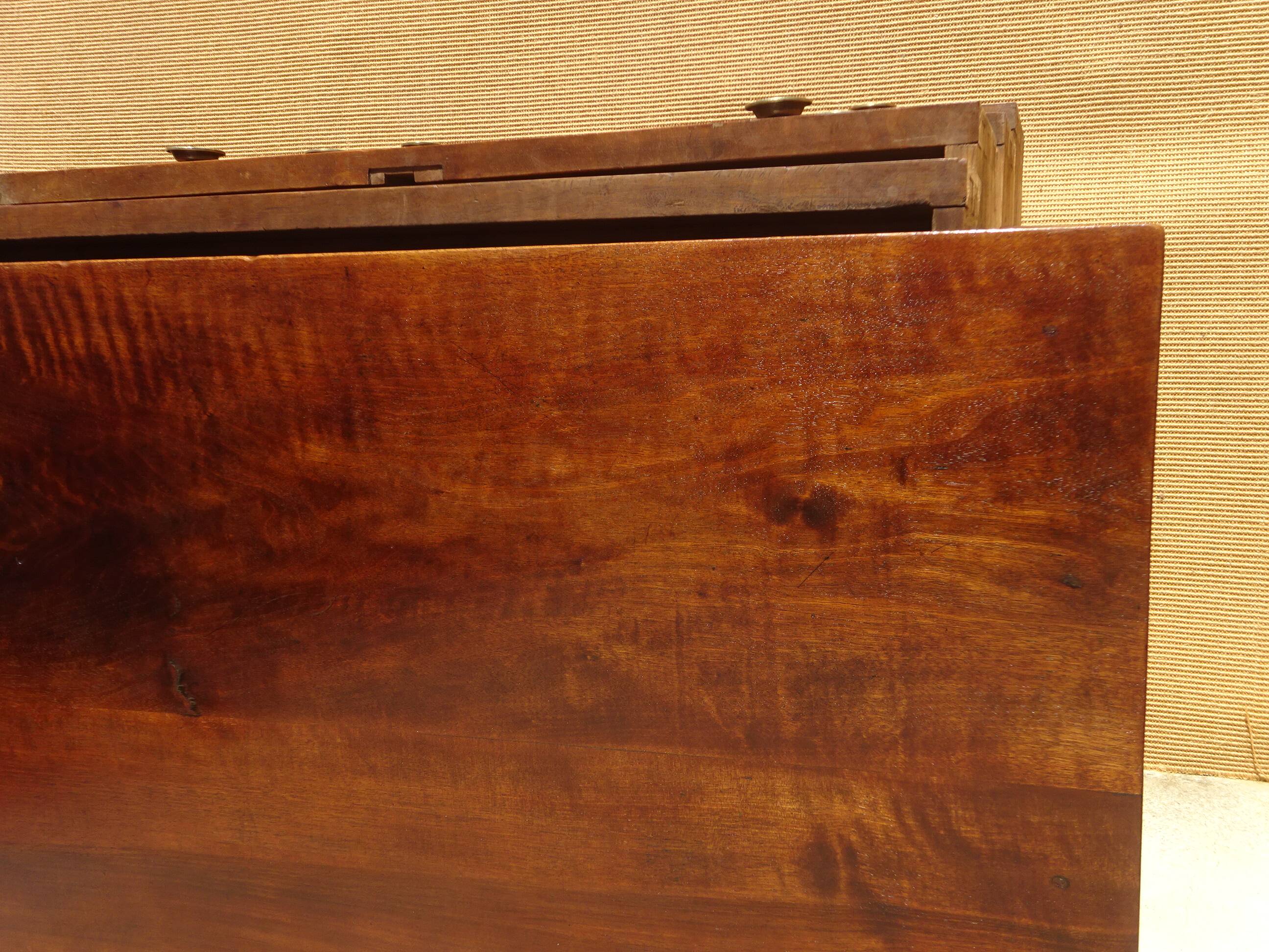 Antique solid walnut chest of drawers with scrolls