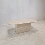 Rectangle Travertine Coffee or Side Table, Italy 1980s