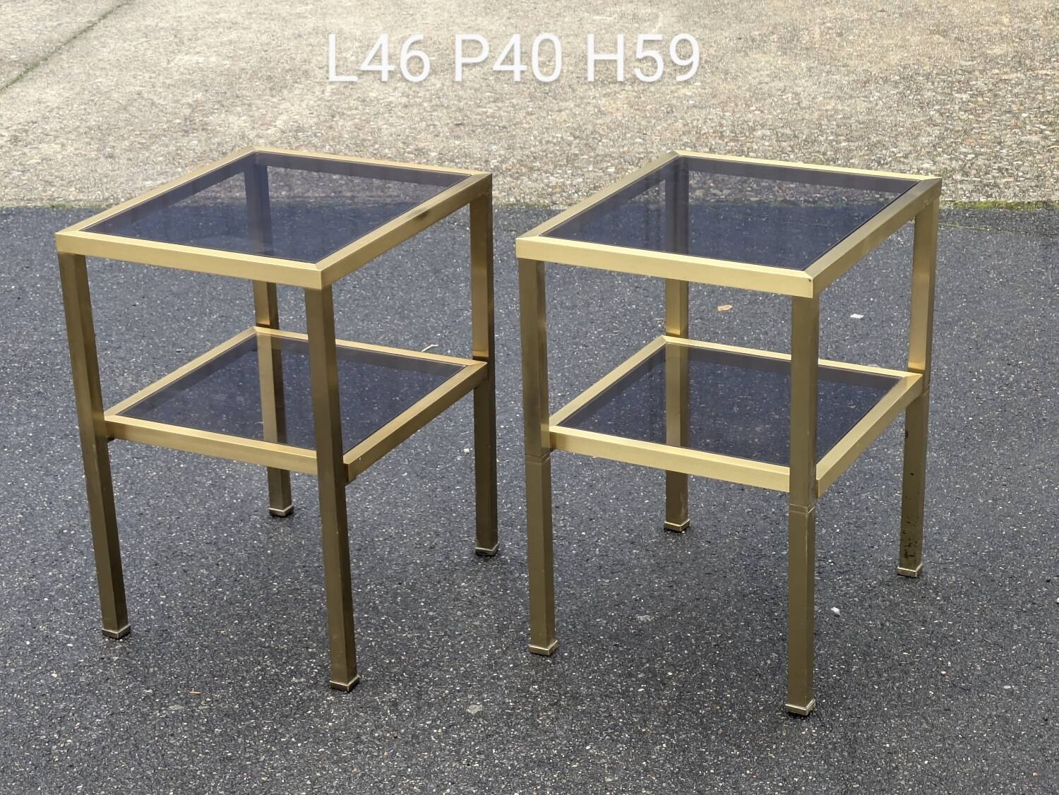 Pair of vintage 1970s side tables