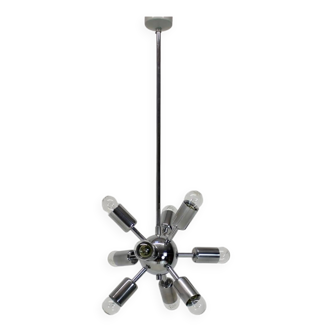 Pendentif Chrome Spoutnik par Drupol, années 1970