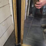 Napoleon III mirror from the 19th century with gold leaf, 190cm H