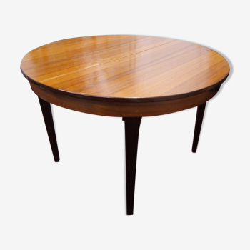 Table ronde teck scandinave années 60