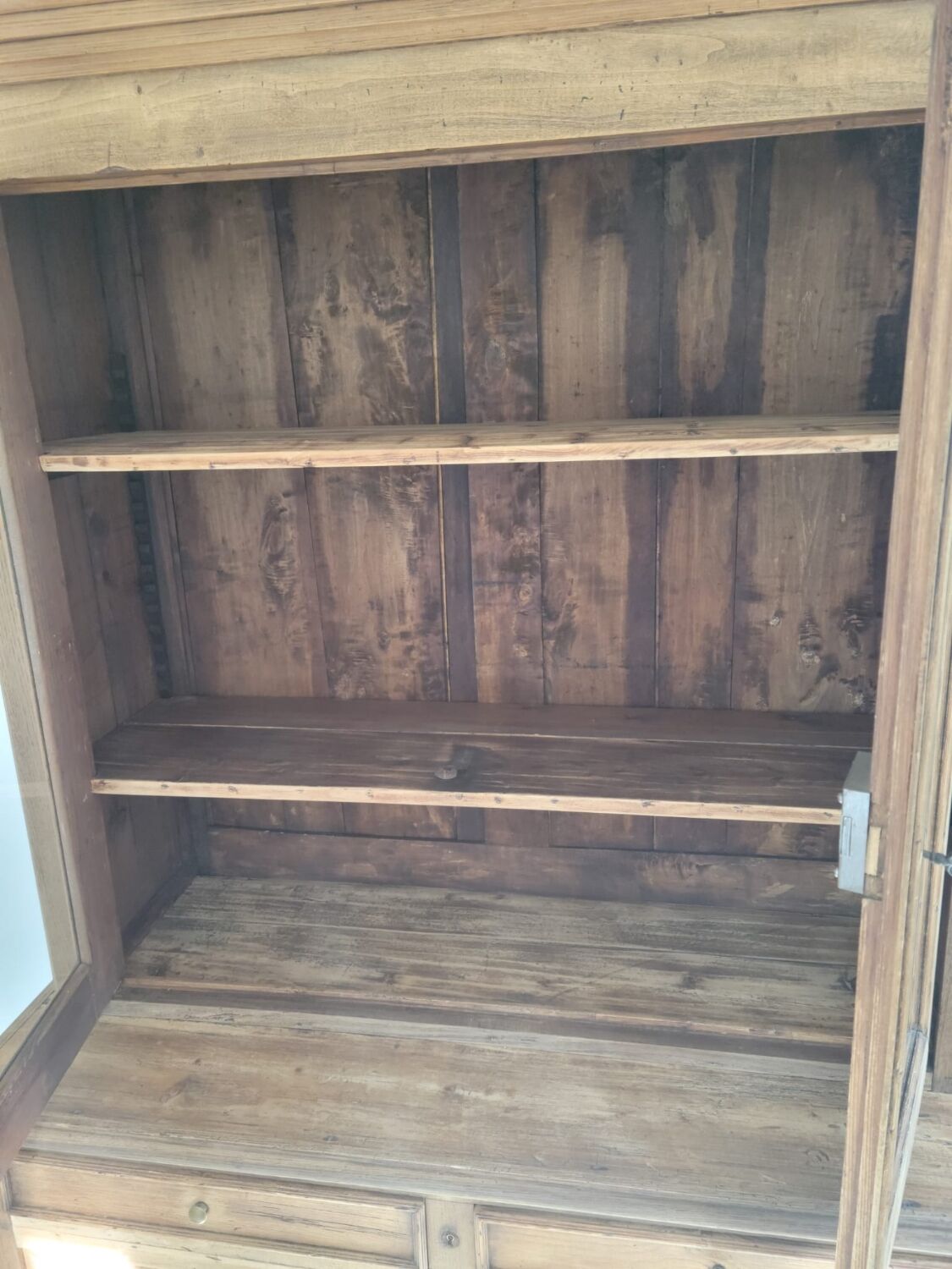 Sideboard curiosity cabinet made of solid antique wood