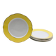 6 Assiettes plates Estampillées « K&G Lunéville Badonviller », Jonquille