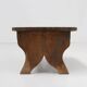 Small Rustic Wooden Stool with Curved Base, France, 1900s