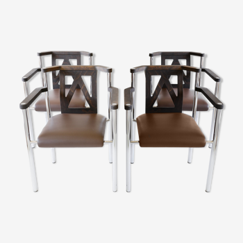 Set of 4 Kusch & CO armchairs, Germany, the '80s.