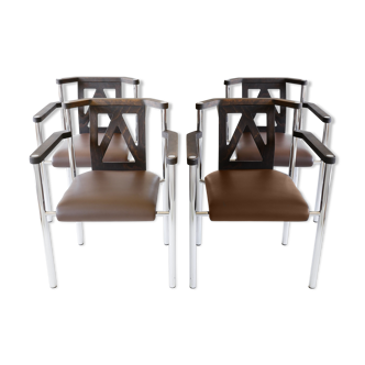 Set of 4 Kusch & CO armchairs, Germany, the '80s.