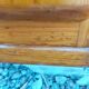 Mado buffet, asymmetrical doors, metal, floral top, vintage