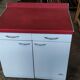 Sideboard in enamelled sheet metal two doors two drawers