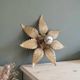 Wall light or ceiling light flower in gold metal