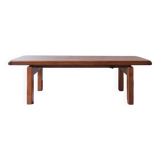 Large solid retractable coffee table