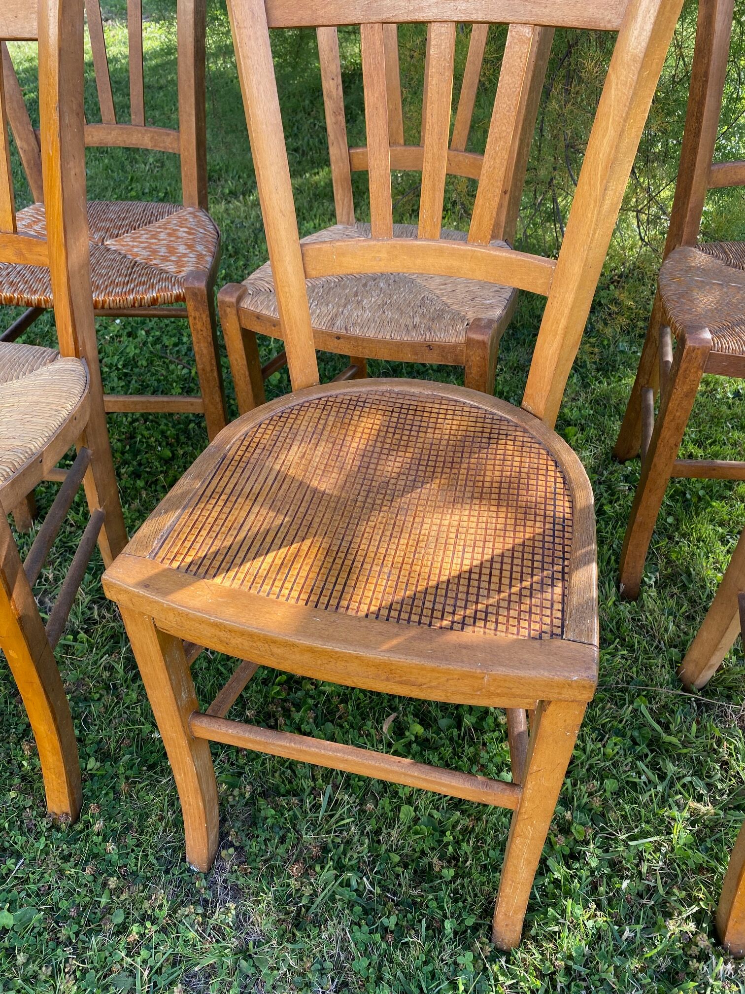 Suite six mismatched bistro chairs