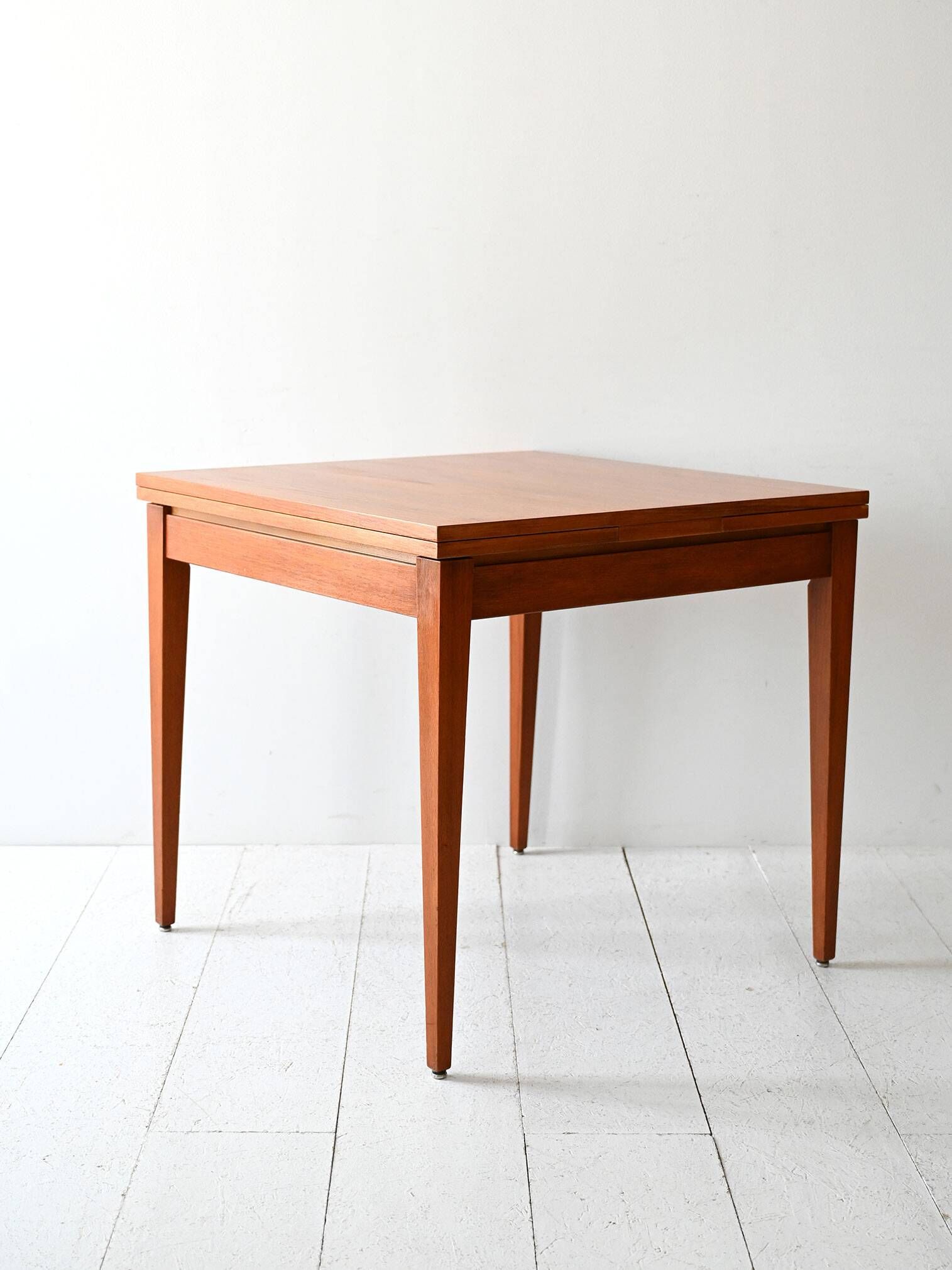 1960s Vintage Scandinavian Square Teak Dining Table