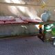 Pair of solid cherry wood farmhouse benches, 1950/60