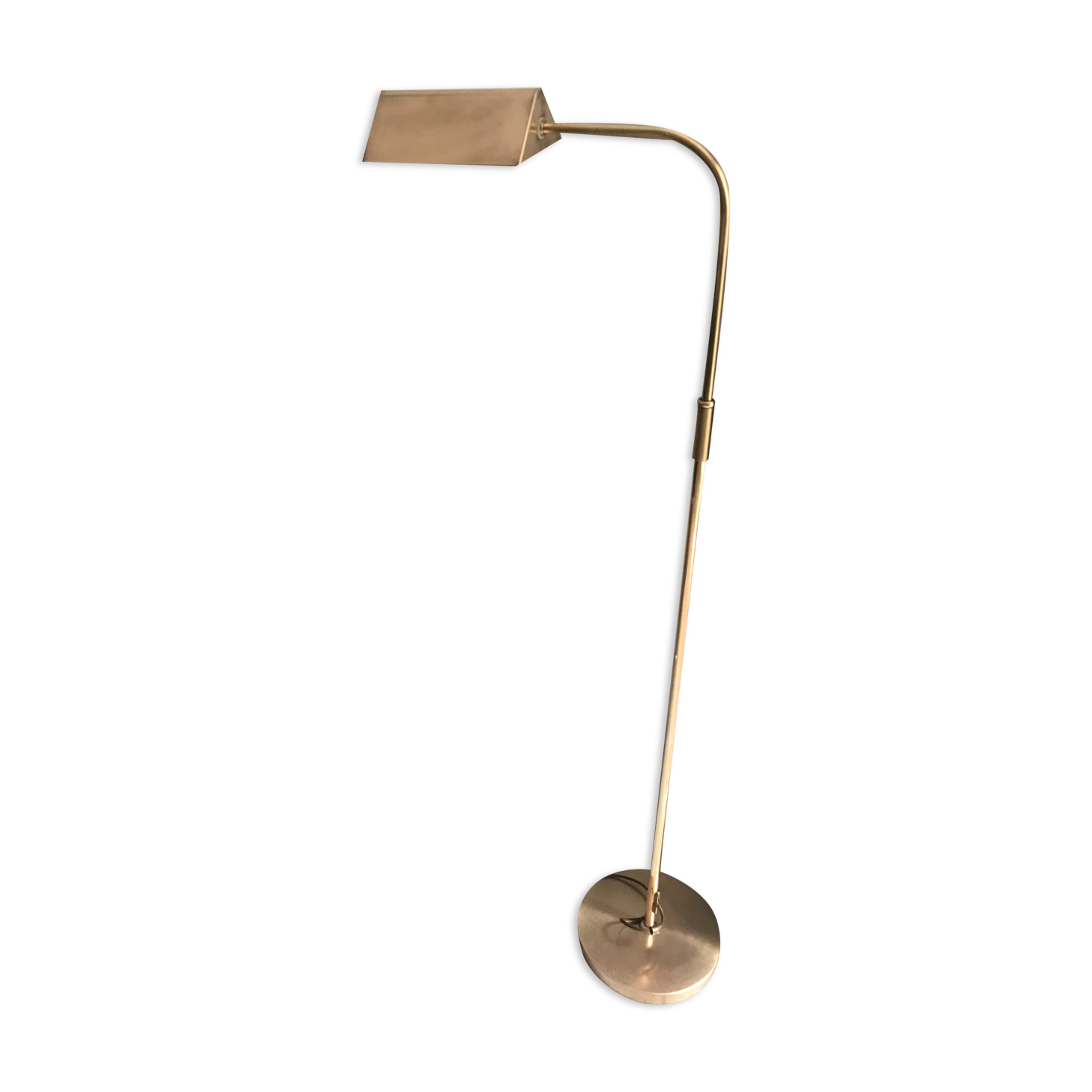 Floor lamp reading machine in vintage brass