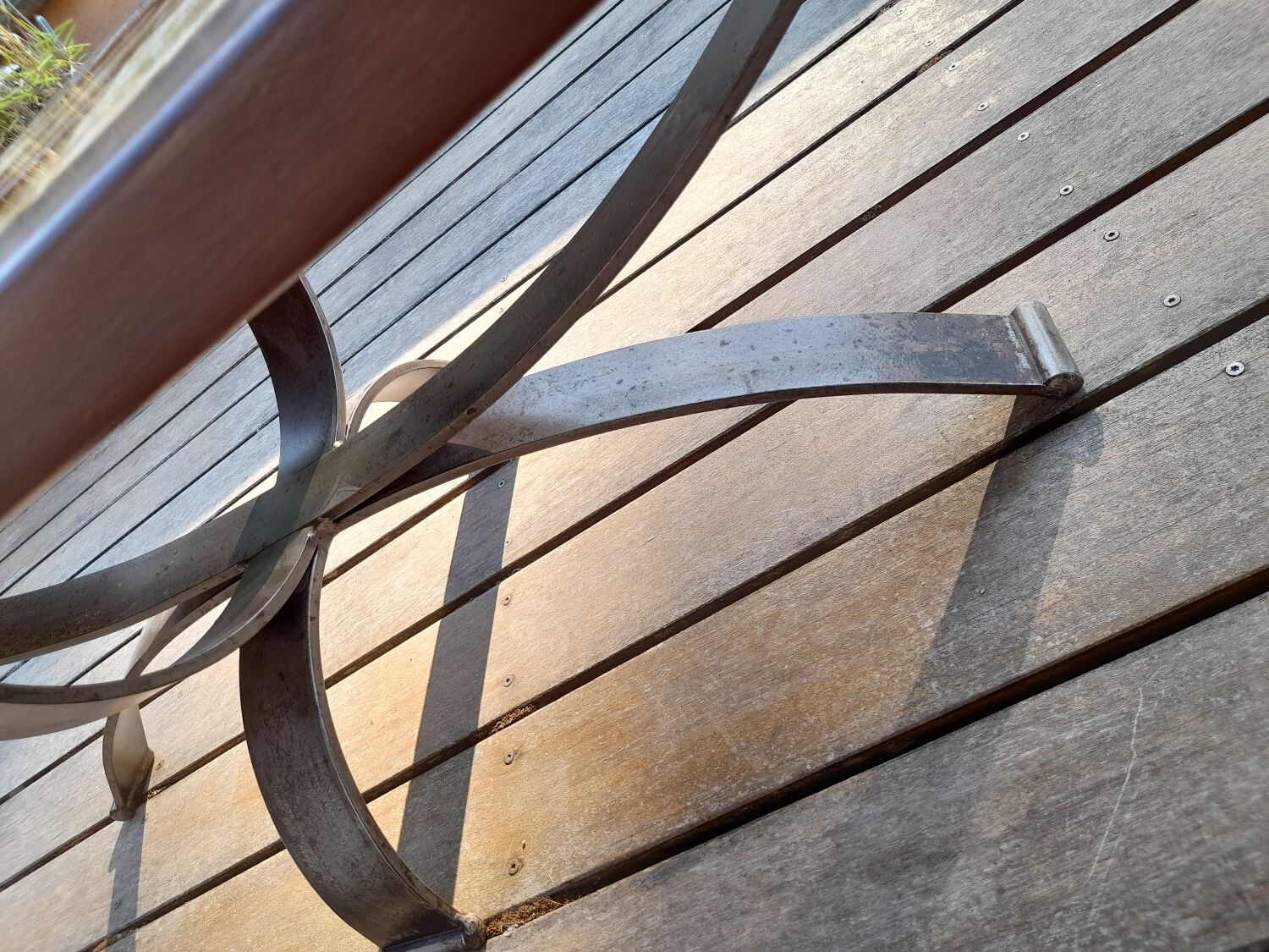Wood ceramic and metal coffee table by Dan Vallauris 1960