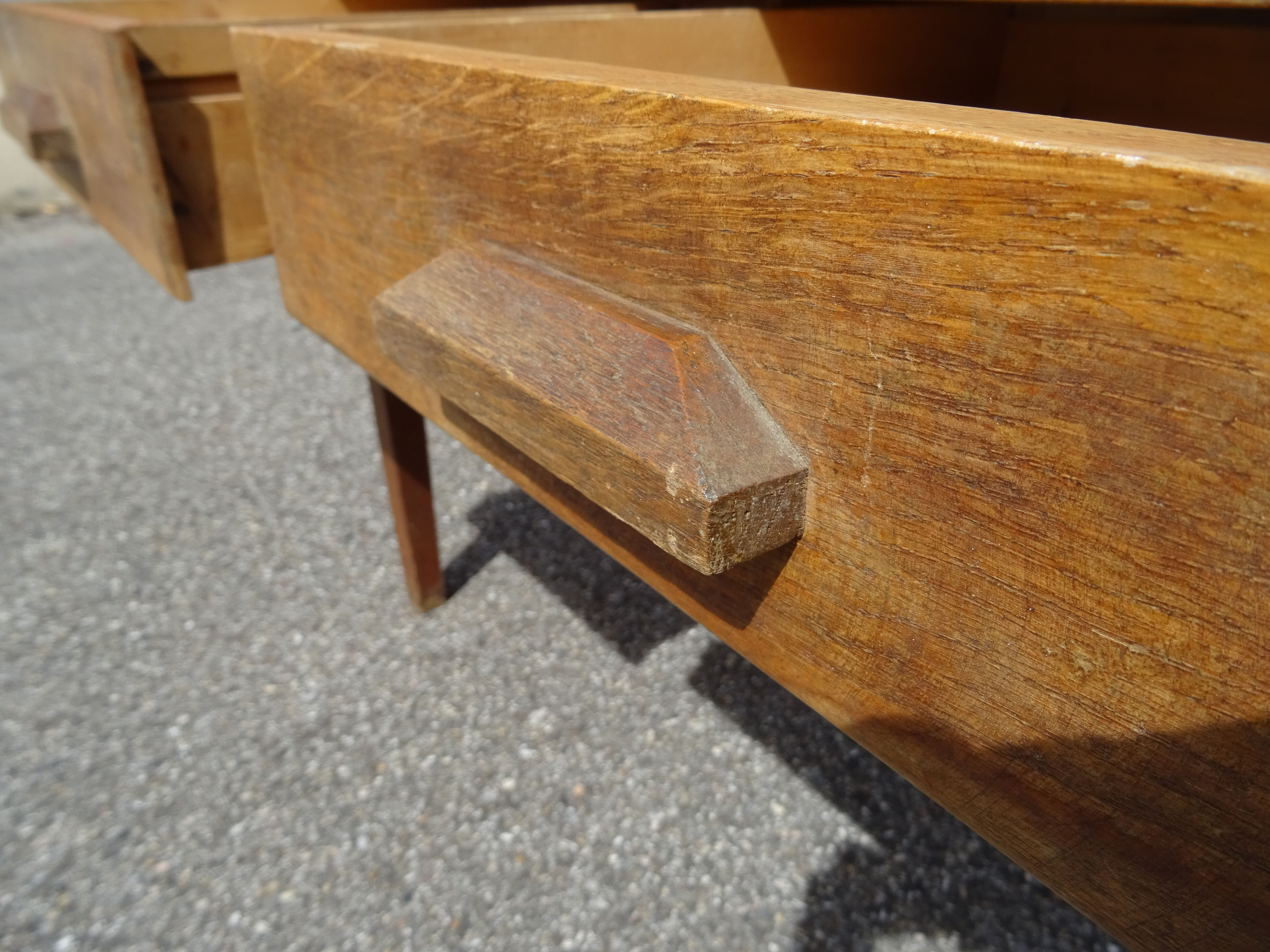 Country farmhouse table with 2 drawers