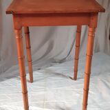 Old bamboo table in beech