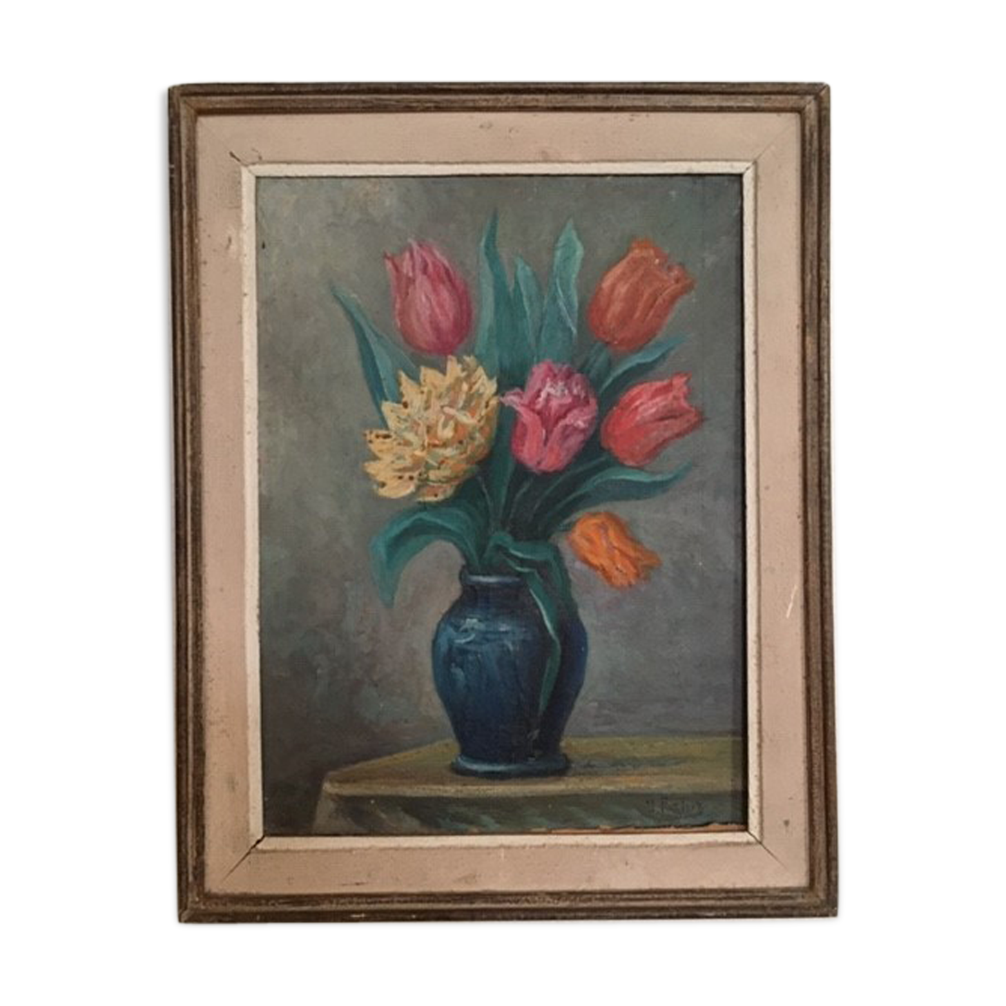 Vintage bouquet painting