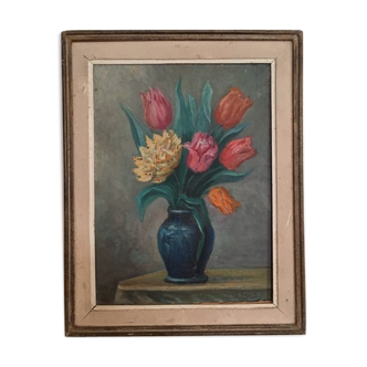 Vintage bouquet painting