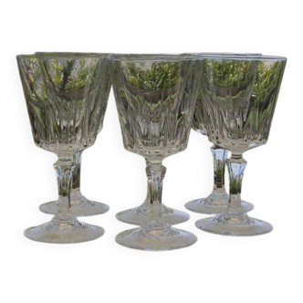 6 crystal water glasses from ARQUES. VERSAILLES model.