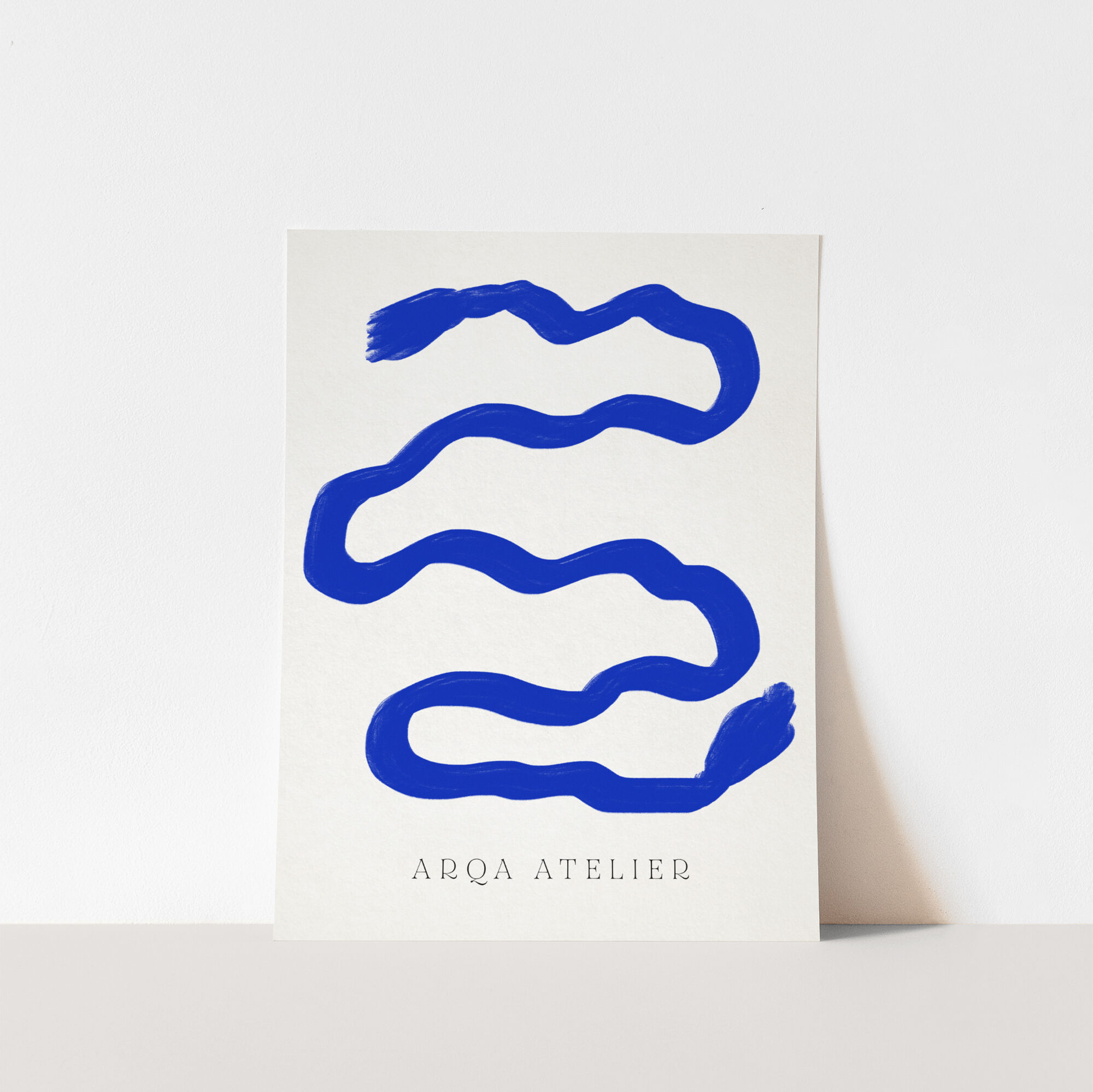 Blue tassels giclee print, 50x70cm