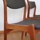 4 chaises vertes danoises estampillées