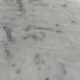 White marble bistro table, cast iron legs