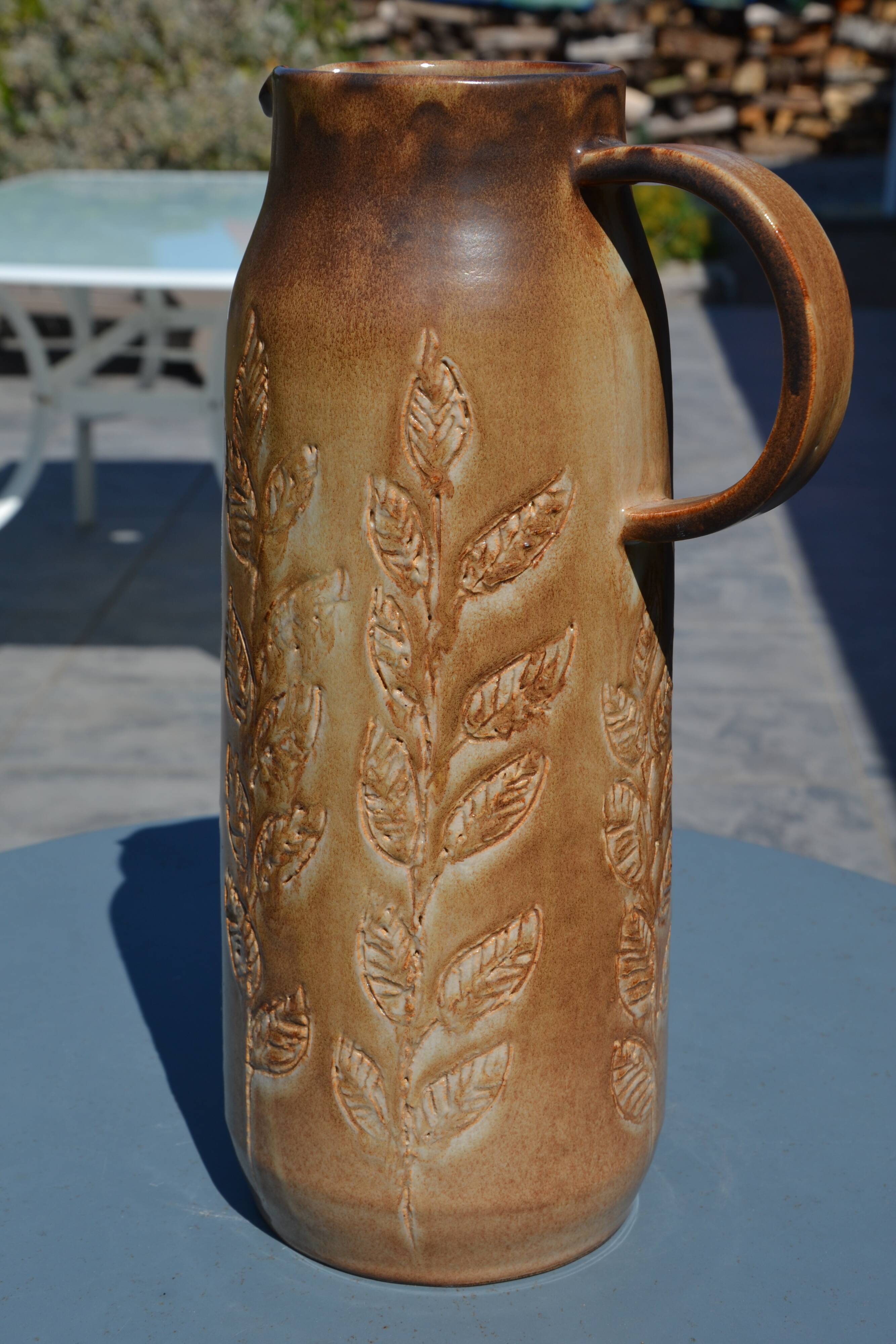 Vase/jug Denise and Michel Pointu "art ceramic high fire"