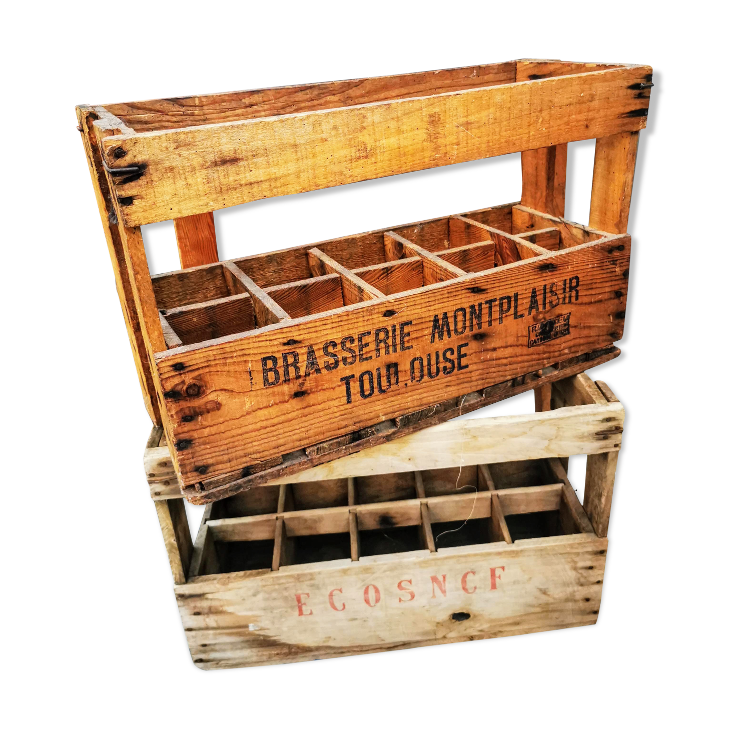 Locker door wooden bottles