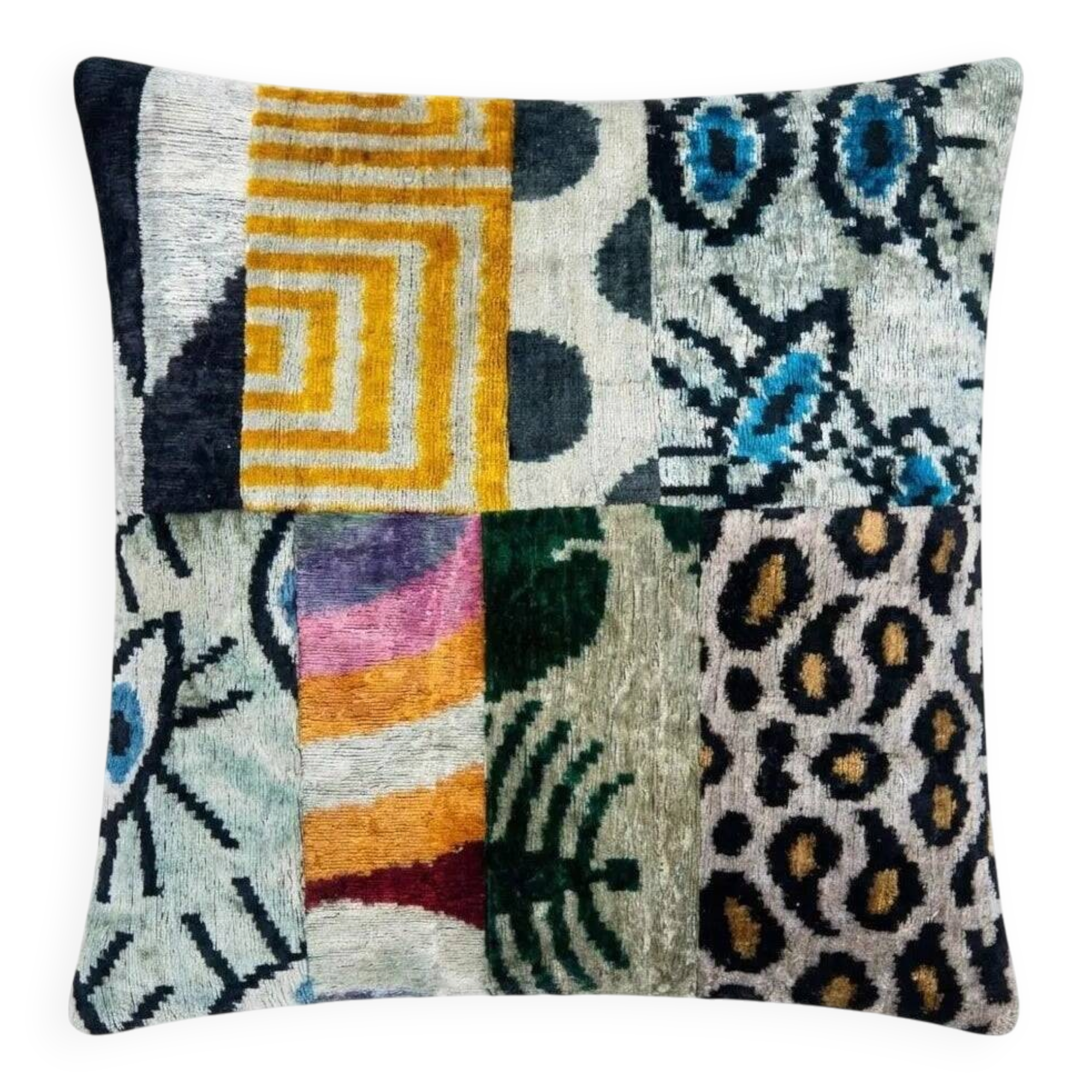 Vintage ikat cushion cover 51x51 cm