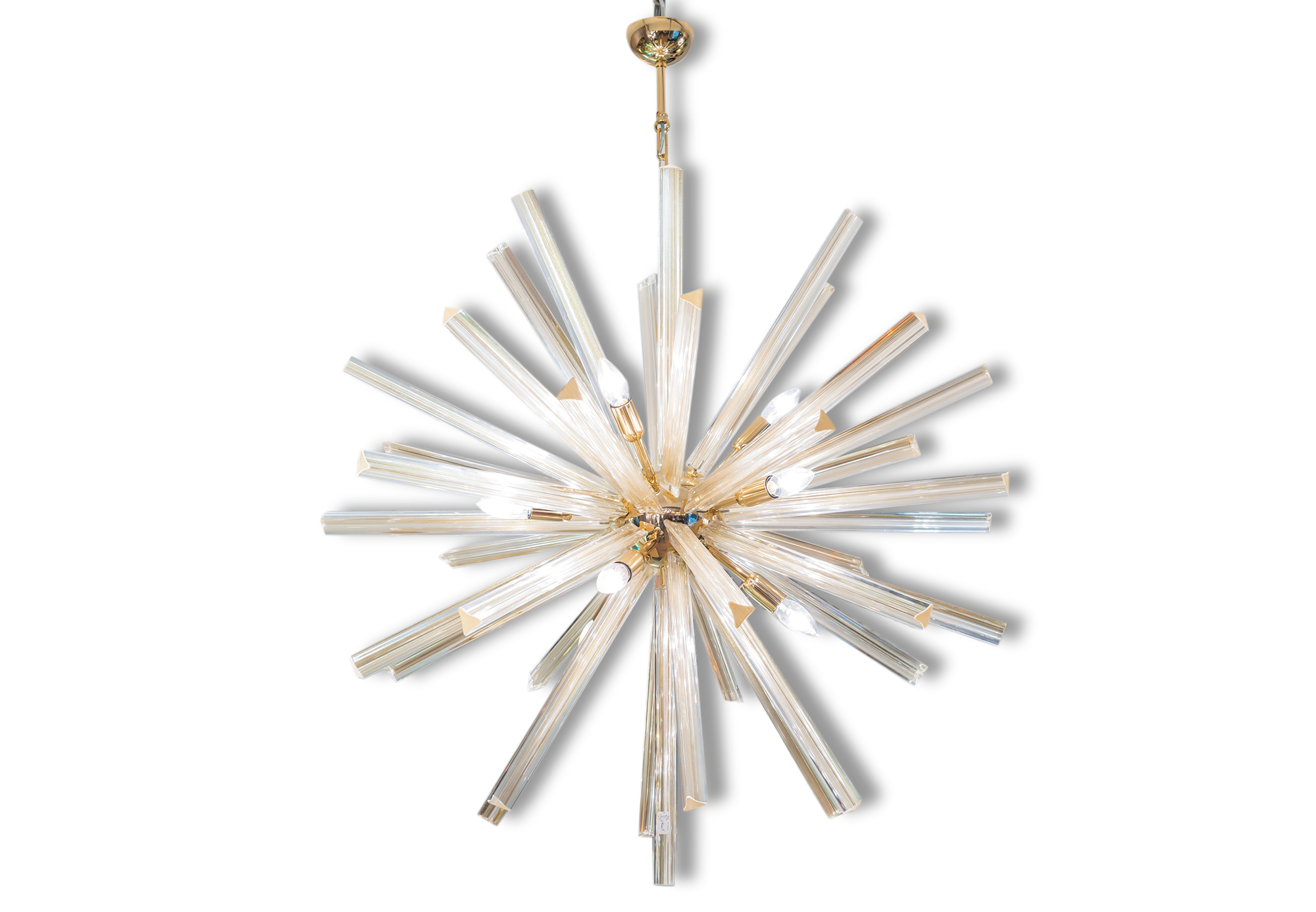 Lustre verre de murano avec triedri