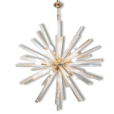 With triedri murano glass chandelier
