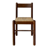 Wooden chair and mulched seat