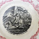 11 old plates hb choisy le roi in earthenware: joan of arc