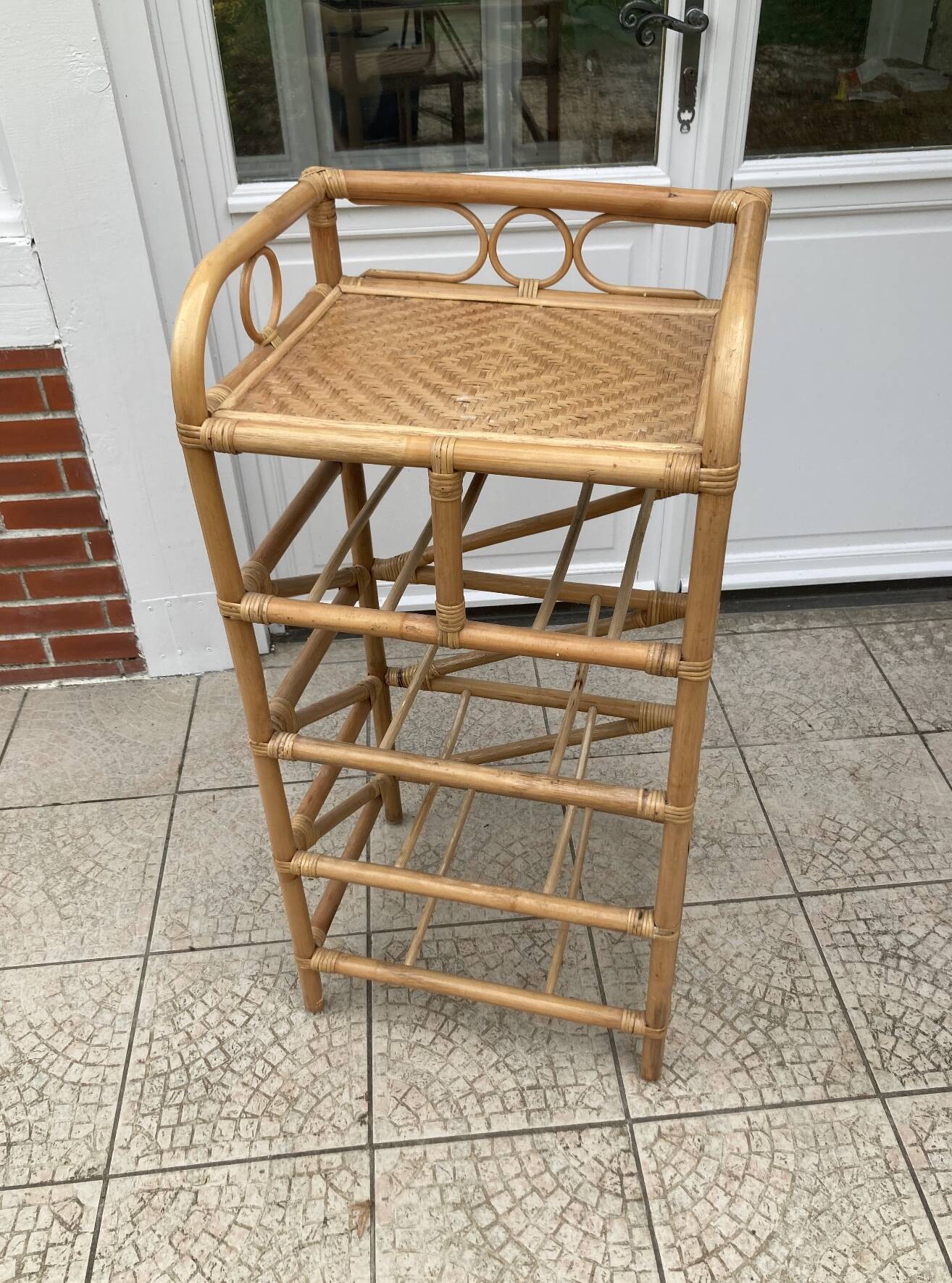 Vintage rattan chiffonier