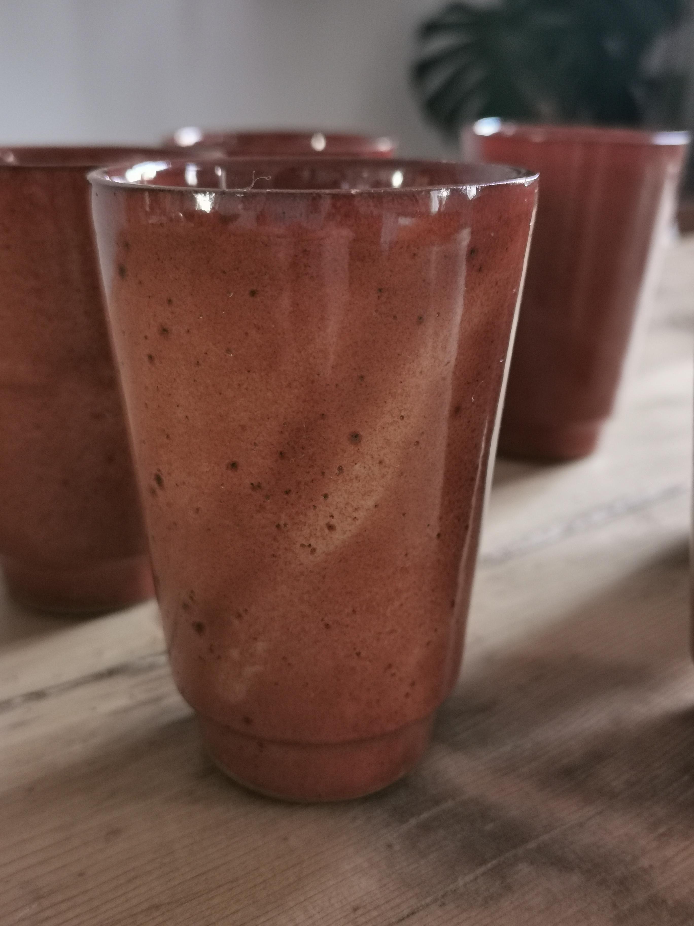 Set of 6 sandstone cups