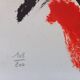 Original lithograph by Jean Miotte, abstract composition, in colors, signed by the artist