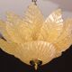 Set of 2 Rome, Murano Glass Gold\Orange Ceiling Light or Flush Mount, 1970s