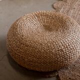 Wicker pouffe "Basile"