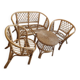 Vintage bamboo rattan garden furniture
