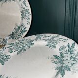 3 flat plates in St. Amand ironstone, Anémone service